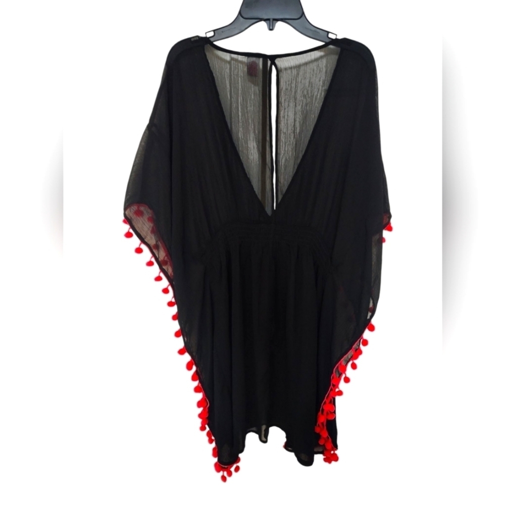 NWOT Bongo Women's Swim Cover-Up, M, Black & Pink